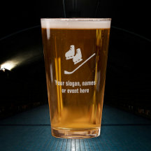 Hocky theme ice skates and stick - add own text