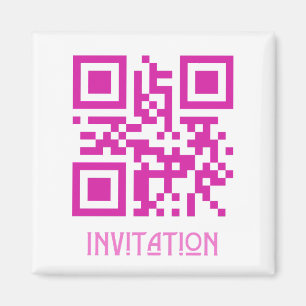 HOCO Invitation, QR Code encoded message.b Magnet