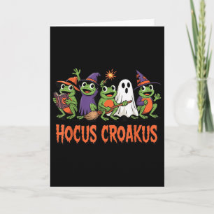 Hocus Croakus Frog Halloween Magic Spell Funny Wit Card