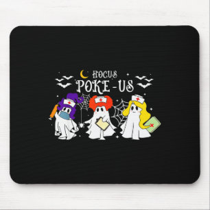 Hocus Ke-us Witch Nurse Halloween Medical Lab Tech Mouse Pad