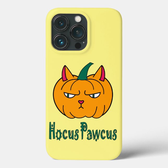 Hocus pawcus Halloween pumpkin ginger cat magic Case-Mate iPhone Case (Back)