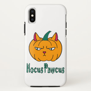 Hocus pawcus Halloween pumpkin ginger cat magic iPhone X Case