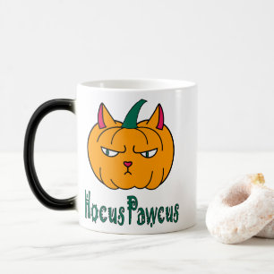 Hocus pawcus Halloween pumpkin ginger cat magic Magic Mug