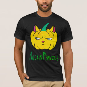 Hocus pawcus Halloween pumpkin ginger cat magic T-Shirt