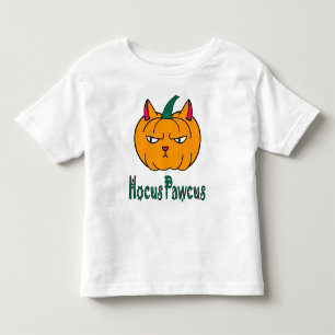 Hocus pawcus Halloween pumpkin ginger cat magic Toddler T-Shirt