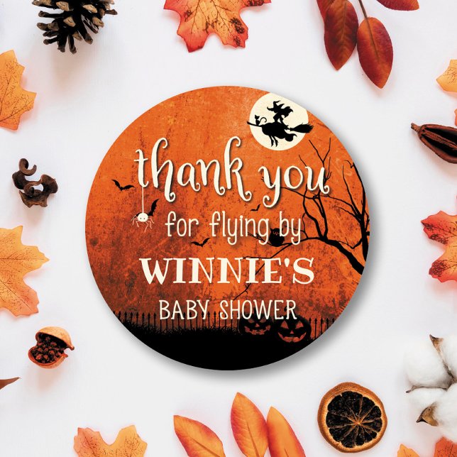 Hocus Pocus Baby Shower Circle Sticker (Creator Uploaded)