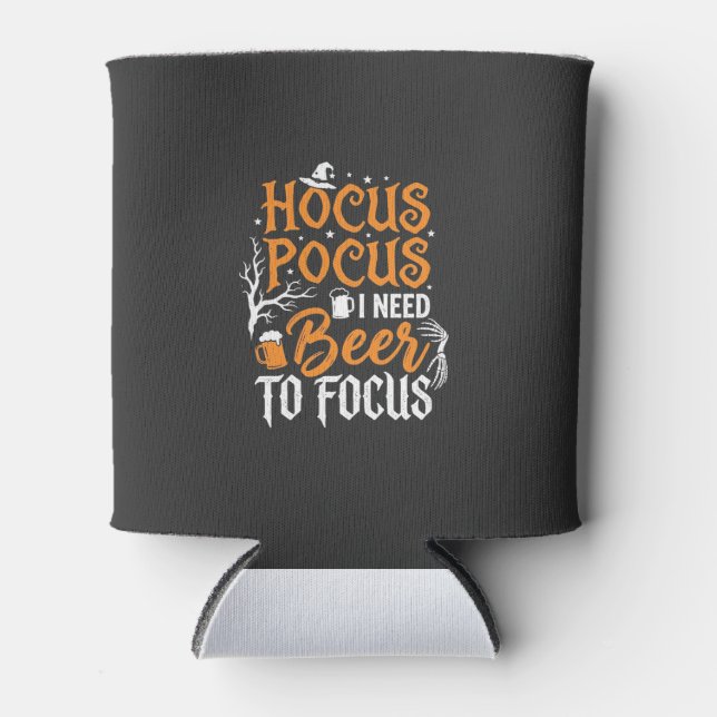 Hocus Pocus Beer Halloween Design_1 Can Cooler (Front)