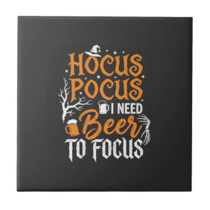 Hocus Pocus Beer Halloween Design_1 Ceramic Tile