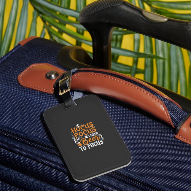Hocus Pocus Beer Halloween Design_1 Luggage Tag (Front Insitu 1)