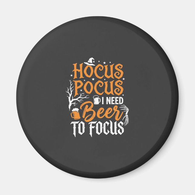 Hocus Pocus Beer Halloween Design_1 Magnet (Front)