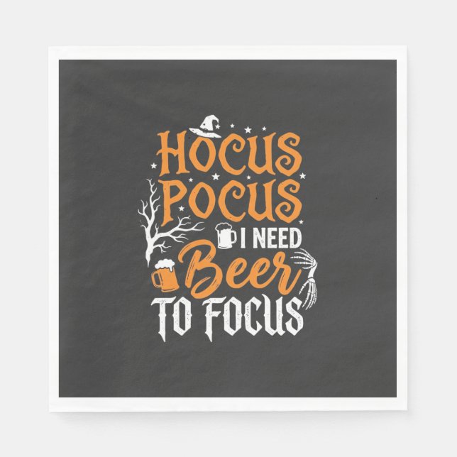 Hocus Pocus Beer Halloween Design_1 Napkin (Front)