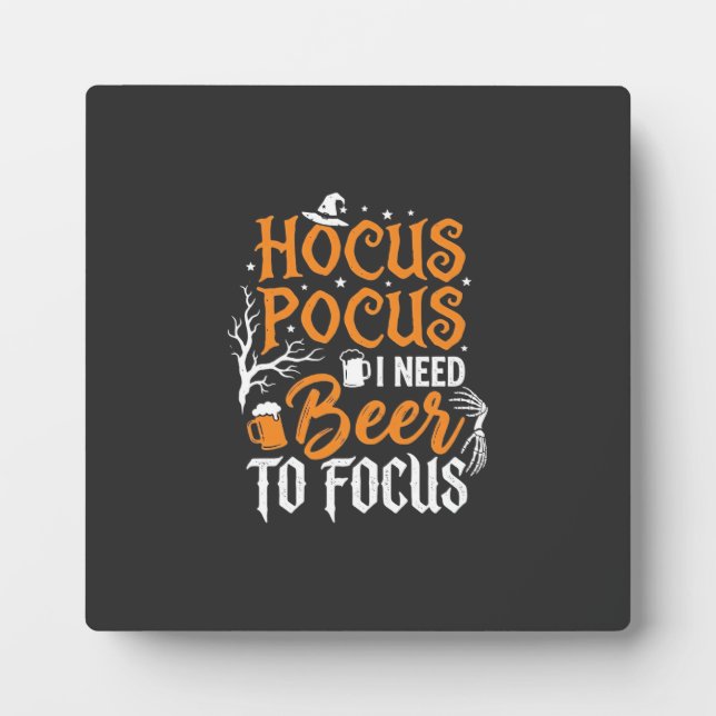 Hocus Pocus Beer Halloween Design_1 Plaque (Front)