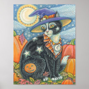 HOCUS POCUS BLACK CAT HALLOWEEN POSTER