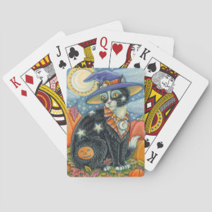 HOCUS POCUS BLACK CAT WITCH & MOUSE HALLOWEEN PLAYING CARDS