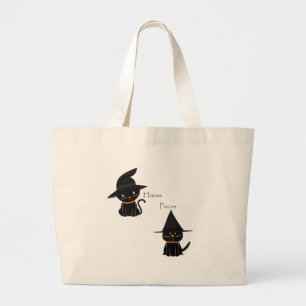 Hocus Pocus Black Cats Large Tote Bag
