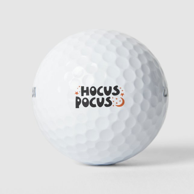 Hocus Pocus cat pumpkin halloween spooky Golf Balls (Front)