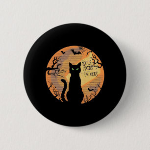 Hocus Pocus Catocus Halloween Black Cat Lover 6 Cm Round Badge