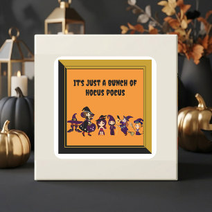 Hocus Pocus Cute Halloween Witch Parade Spooky Fun Square Sticker