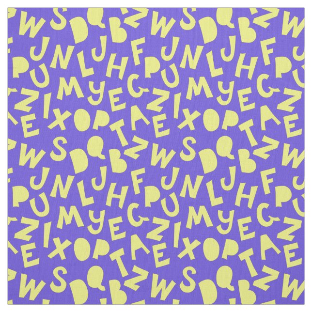 Hocus Pocus funny font with cutouts Fabric (Swatch)