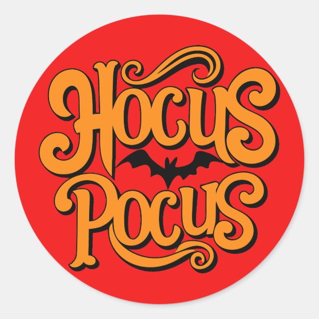 Hocus Pocus Halloween Classic Round Sticker (Front)