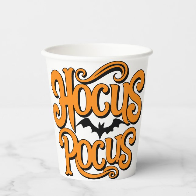 Hocus Pocus Halloween Paper Cups (Front)