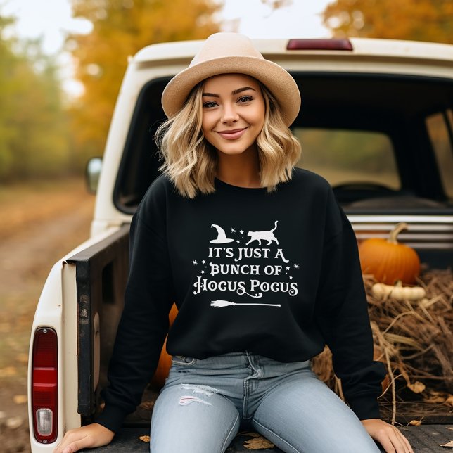 Hocus Pocus Halloween Quote Women's Black Sweatshirt (Creator Uploaded)