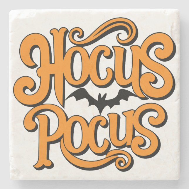 Hocus Pocus Halloween Stone Coaster (Front)