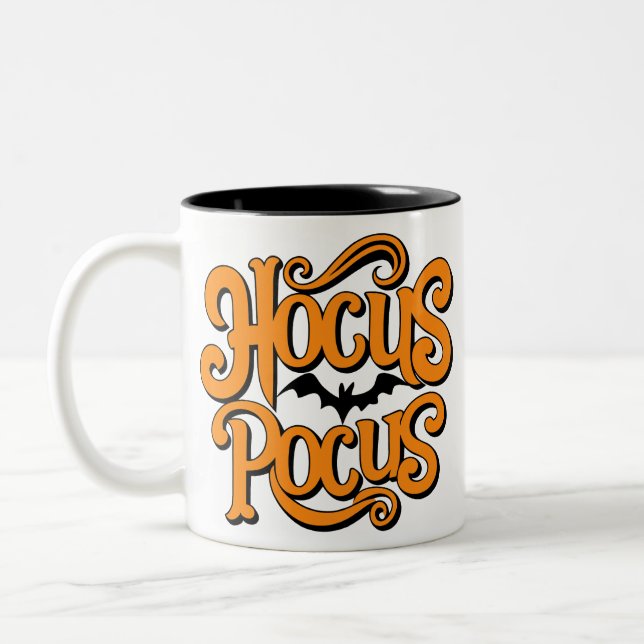 Hocus Pocus Halloween Two-Tone Coffee Mug (Left)