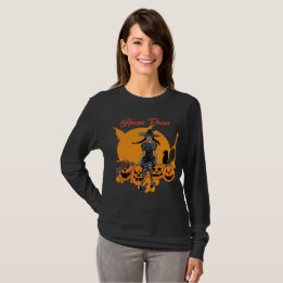 Hocus Pocus Halloween Witch Cat Jack O Lantern Fun T-Shirt