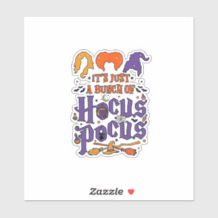 Hocus Pocus Halloween Witches Cauldron Broom Cat M