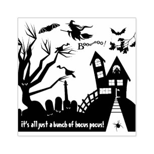 Hocus pocus ! Haunted House  - Rubber Stamp