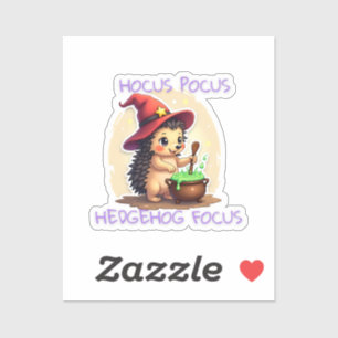 Hocus Pocus Hedgehog Focus – Cute Hedgehog Sticker