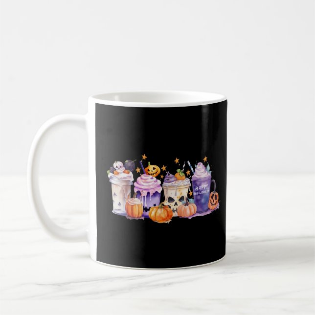 Hocus Pocus I need Coffee To Focus Funny Halloween Coffee Mug (Left)