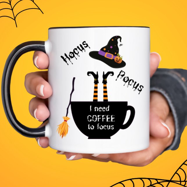 Hocus Pocus I Need Coffee to Focus Halloween Mug (Creator Uploaded)