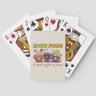 Hocus Pocus - I Need Coffee To Focus Playing Cards