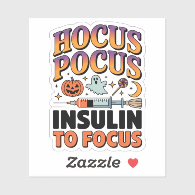 Hocus Pocus I Need Insulin to Focus Diabetes Ghost (Sheet)