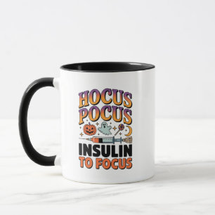Hocus Pocus I Need Insulin to Focus Diabetes Ghost Mug