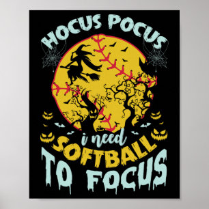 Hocus Pocus I Need Softll To Focus, Funny Hallowee Poster