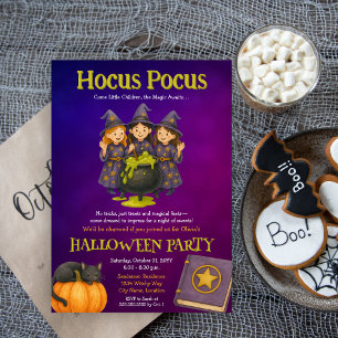 Hocus Pocus Kids Halloween Party Invitation