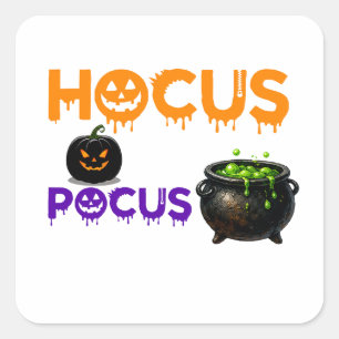 Hocus Pocus Magic Scene For Halloween Fans 🎃 Square Sticker