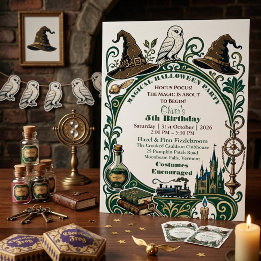 Hocus Pocus Magical Halloween Fairy Tale Birthday Invitation