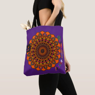 Hocus Pocus Mandala Halloween Tote Bag - Hand-Draw
