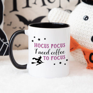Hocus Pocus Modern Purple and Black Halloween Mug