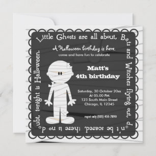 Hocus Pocus Mummy Birthday Invitation