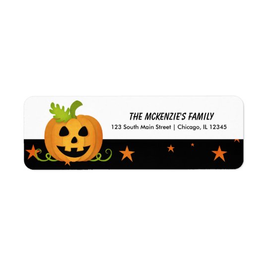 Hocus Pocus Pumpkin Return Address Label
