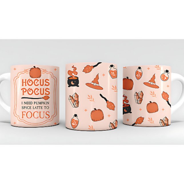 Hocus Pocus Pumpkin Spice Latte To Focus Fall Coffee Mug (Creator Uploaded)