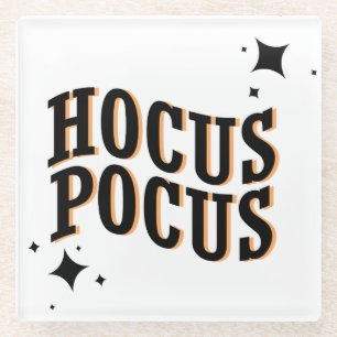 Hocus Pocus Spooky Cute Witches Halloween Glass Coaster