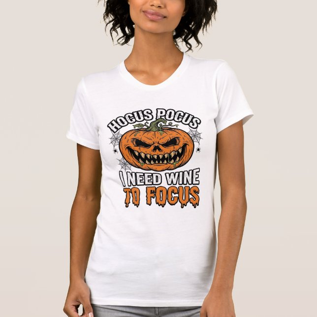 Hocus Pocus Wine Pumpkin Halloween Shirt Design_1 (Front)