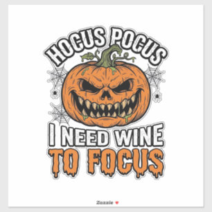 Hocus Pocus Wine Pumpkin Halloween Shirt Design_1