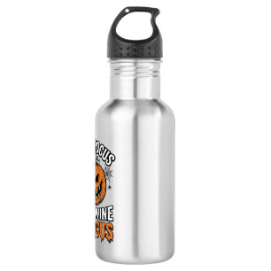 Hocus Pocus Wine Pumpkin Halloween Shirt Design_1 532 Ml Water Bottle